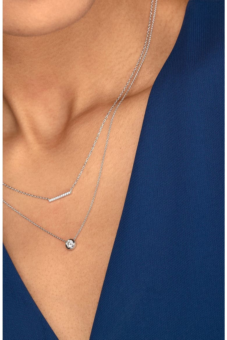 Large Diamond Necklace, Alternate, color, White Gold