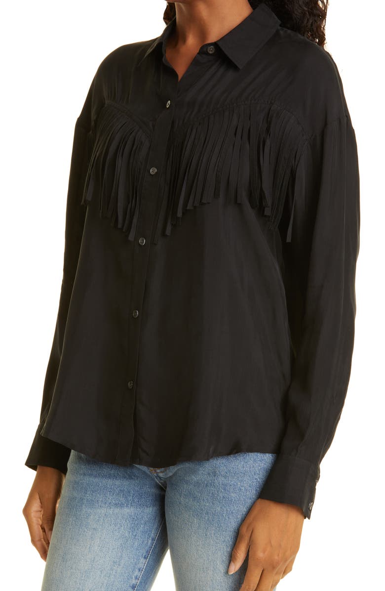 Rails Dallas Fringed Blouse, Alternate, color,