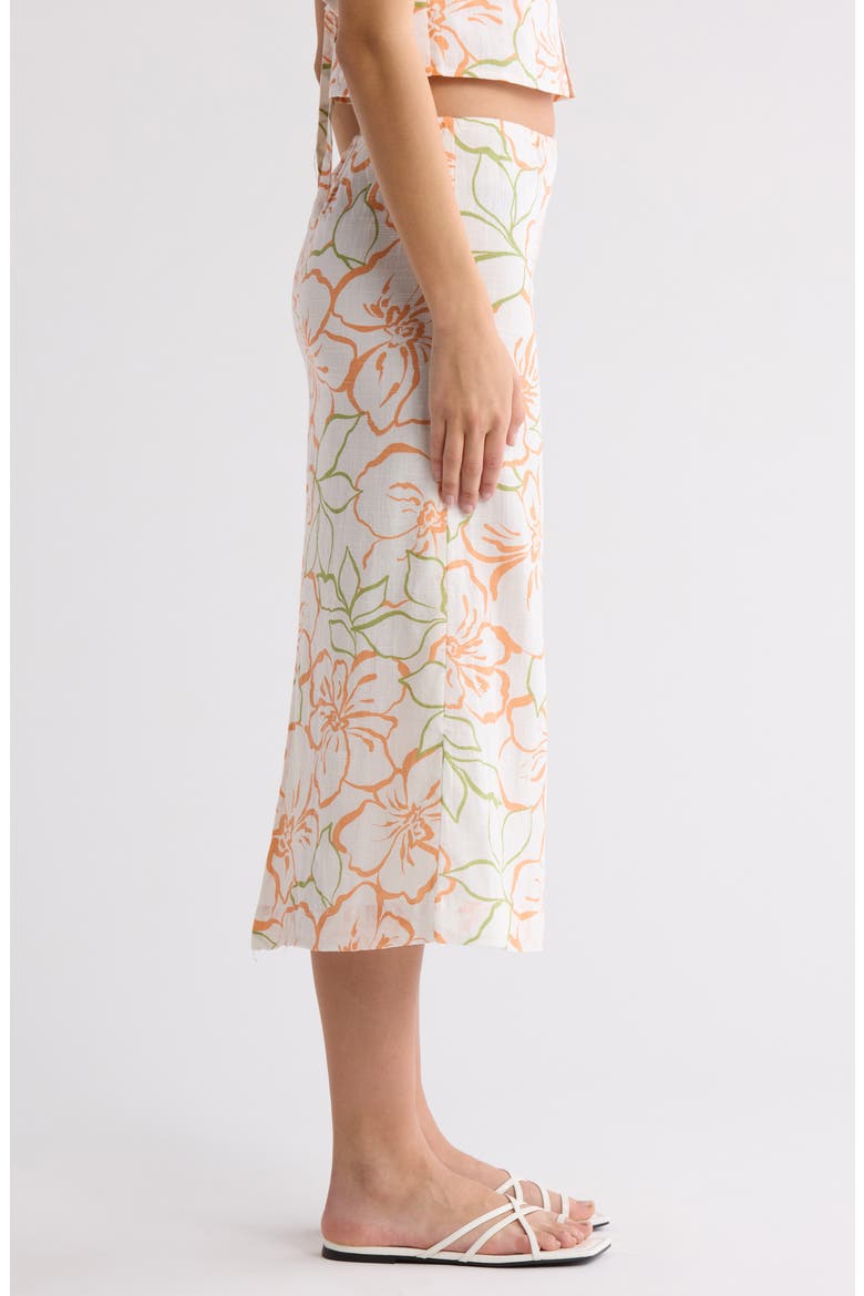 Keep It Simple Cotton Midi Skirt, Alternate, color, SALT CRYSTAL