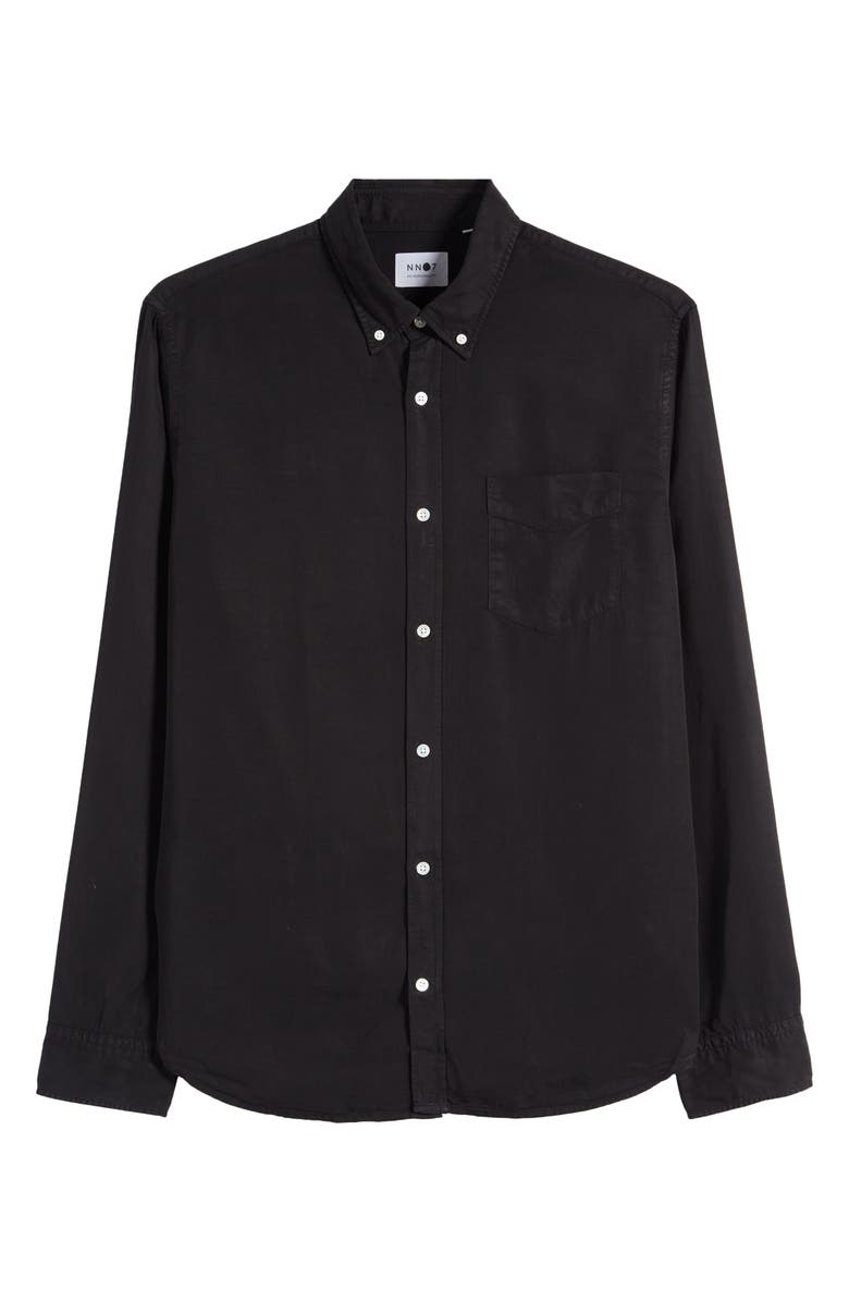 NN07 Levon Slim Fit Button-Down Shirt, Main, color, Black