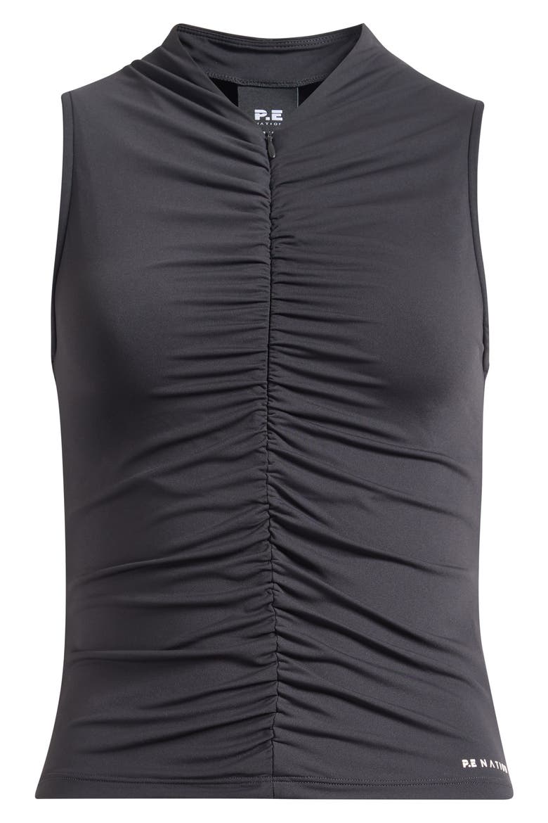 Off Duty Ruched Tank, Main, color, BLACK
