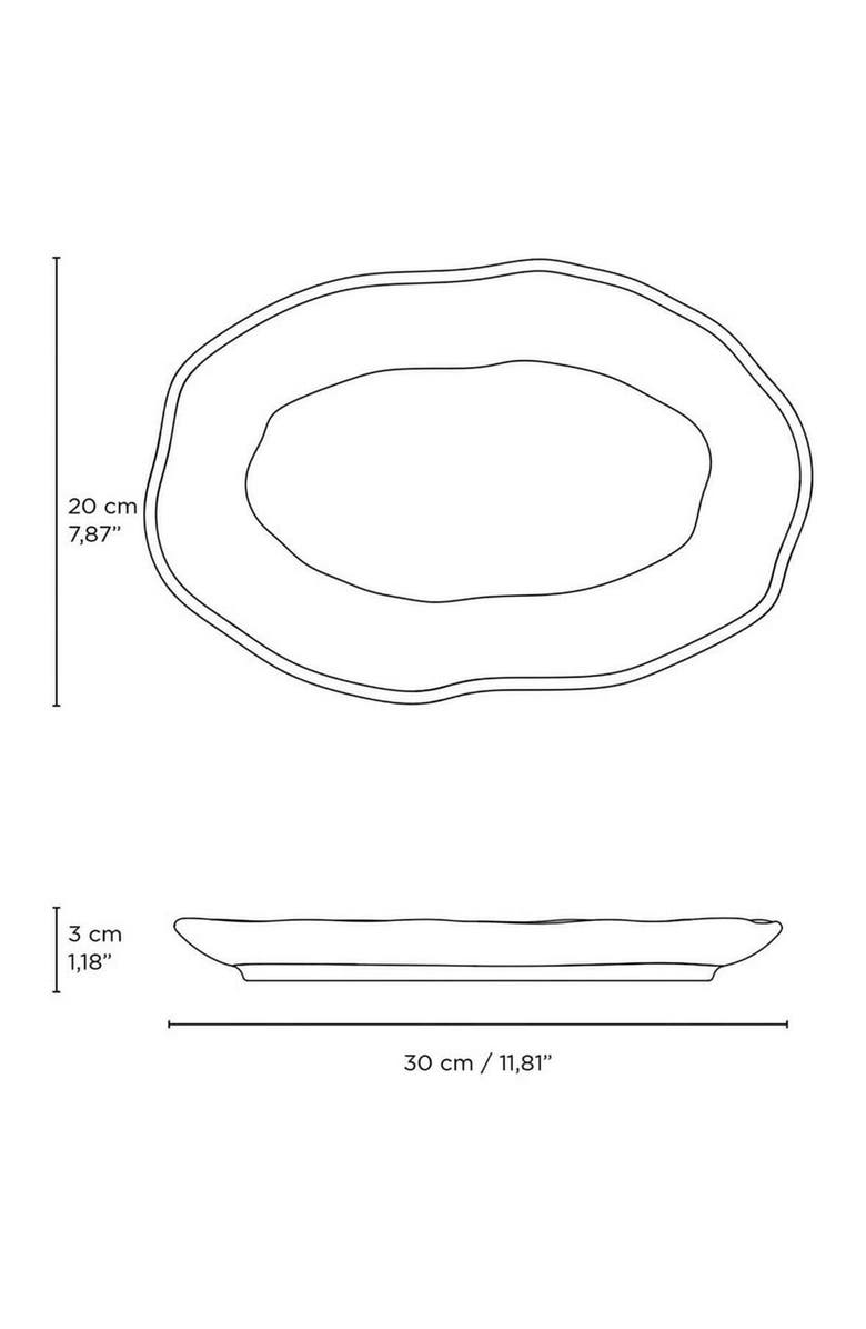 Porto Brasil Shallow Bio Oval Platter Medium Set of 4, Alternate, color, Dust