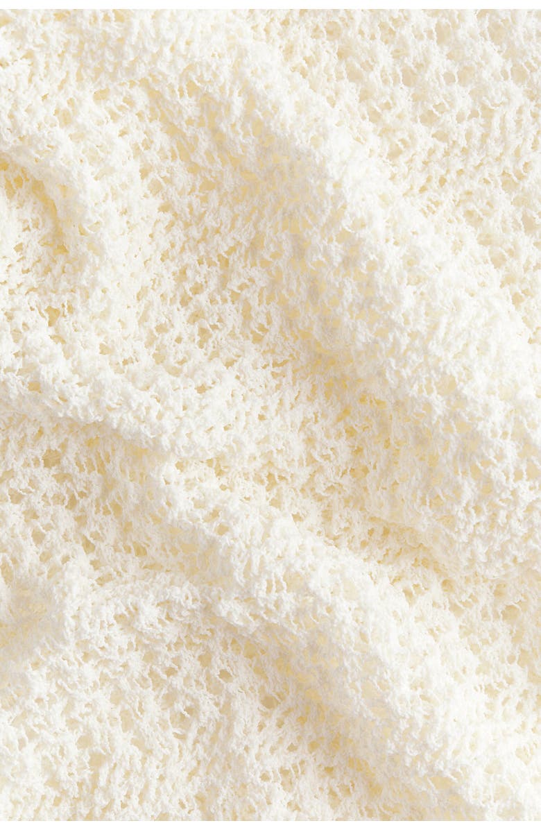 H&M Hole-knit Beach Dress, Alternate, color, Cream