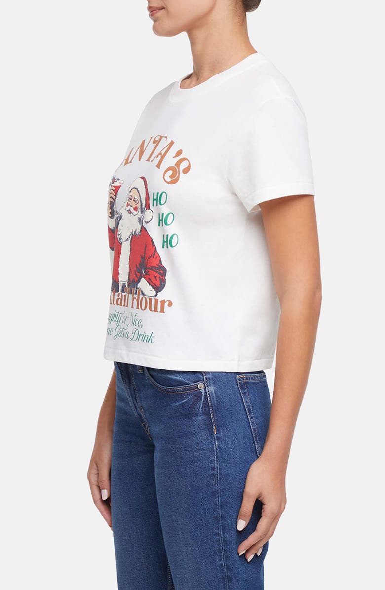 Wildfox Santa's Cocktail Hour T-shirt, Alternate, color, Snow White