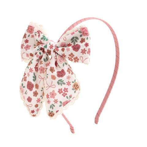 Berry Floral Bow Headband