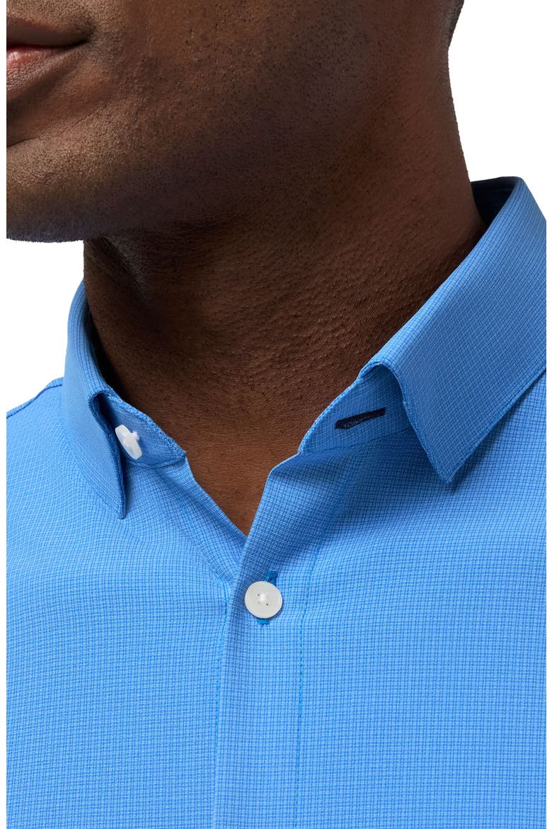 Leeward Trim Fit Button-Up Shirt, Alternate, color, SKYLINE BLUE LEVI PLAID