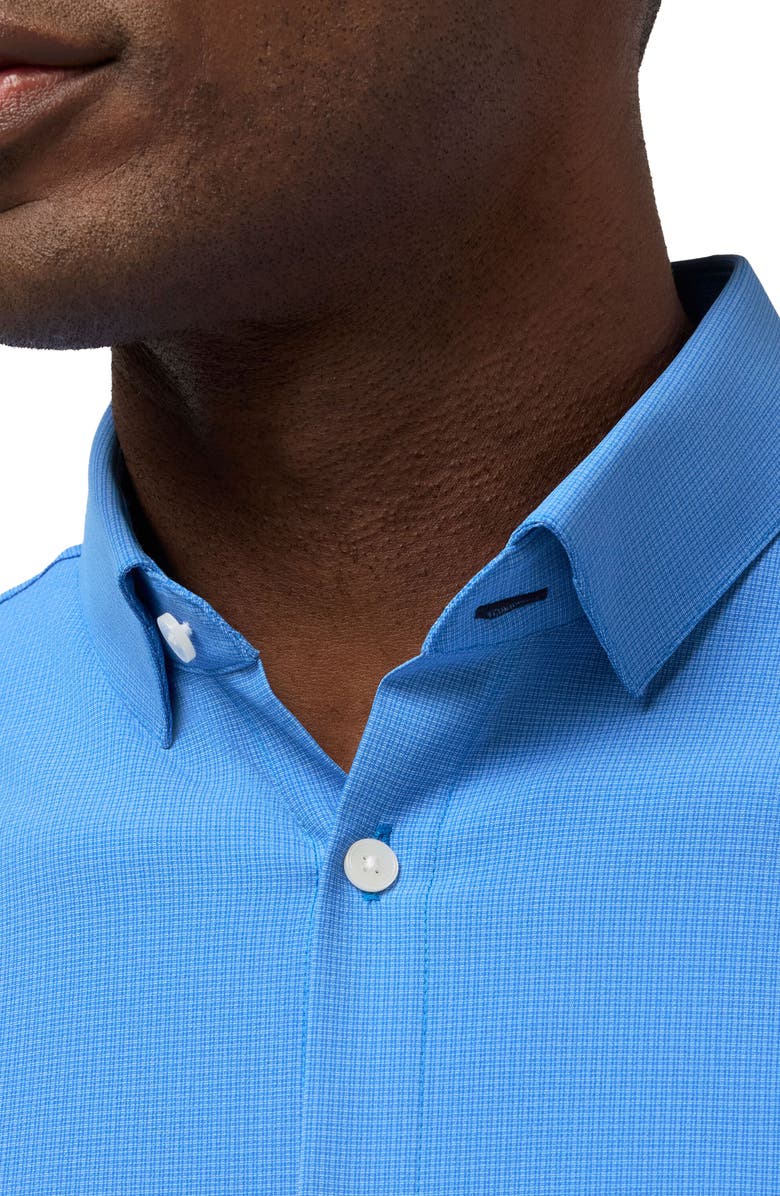 Mizzen+Main Leeward Trim Fit Button-Up Shirt, Alternate, color, Skyline Blue Levi Plaid