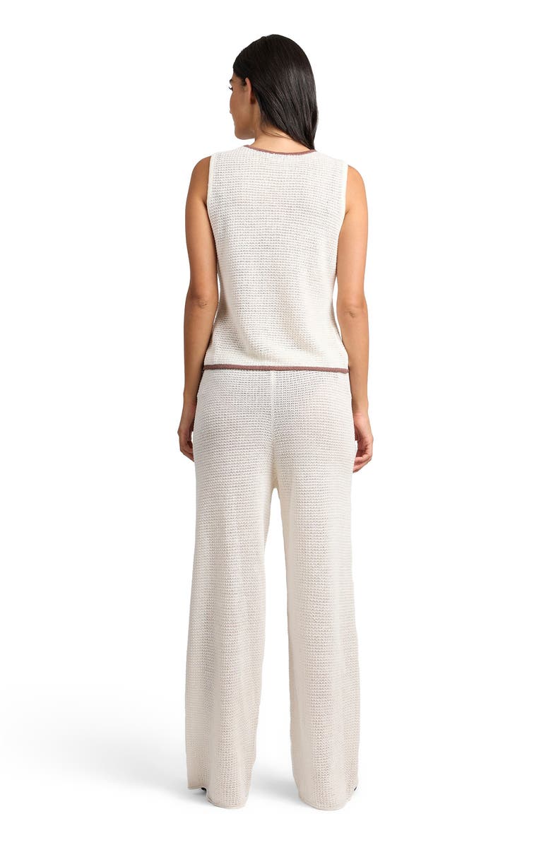 Onia Linen Knit Drawstring Pant, Alternate, color, Egret/Cppuccino