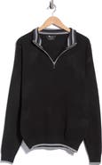 T.R. PREMIUM Quarter-Zip Mock Neck Sweater