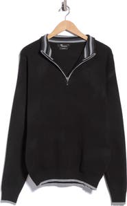 T.R. PREMIUM Quarter-Zip Mock Neck Sweater