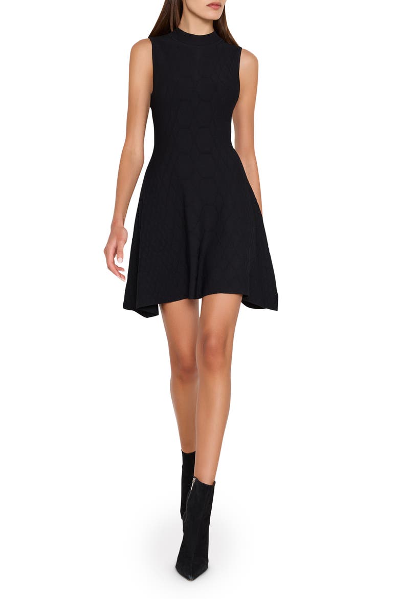 Riley Knit Minidress, Main, color, BLACK