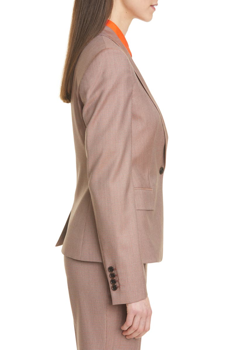 BOSS Jaxtina Check Wool Jacket, Alternate, color,