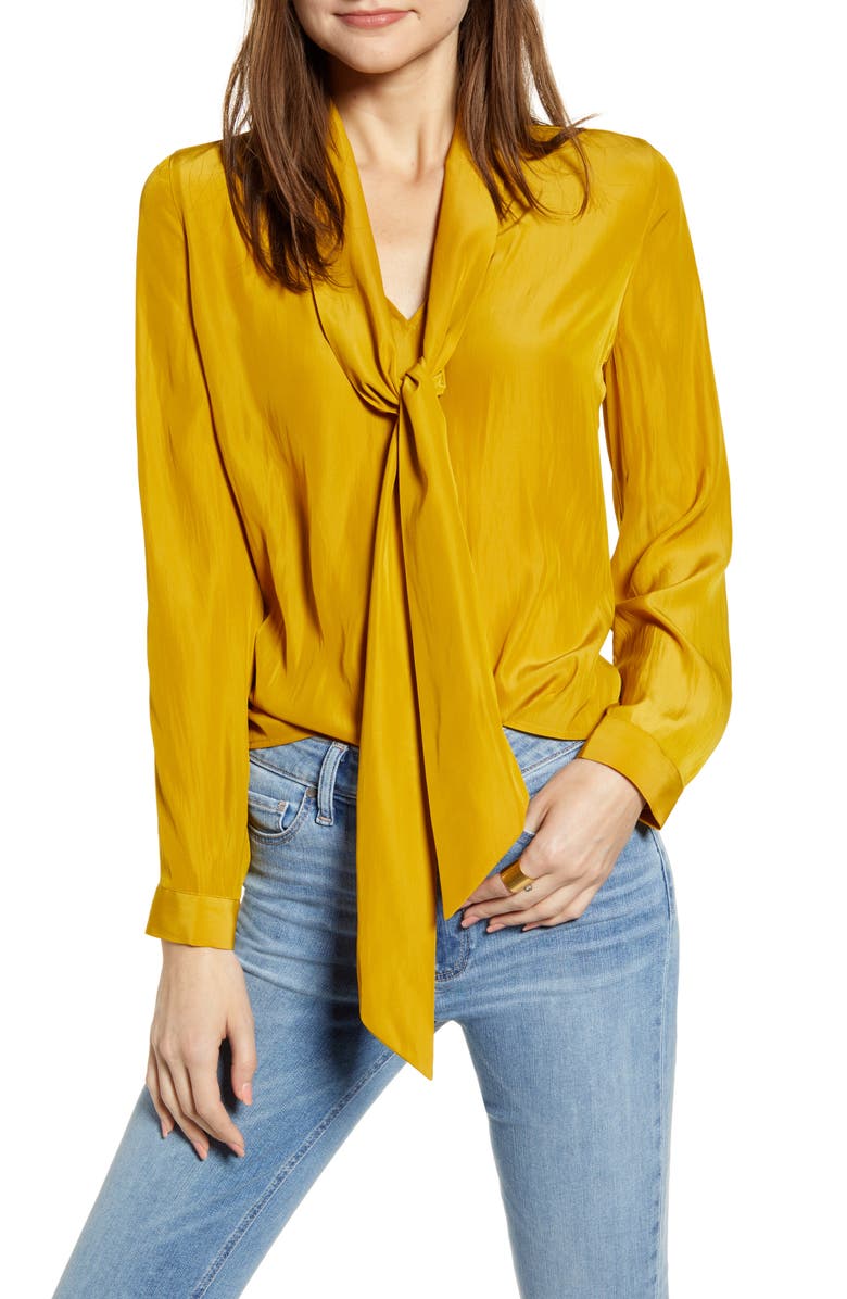 Chelsea28 Tie Neck Top, Main, color,