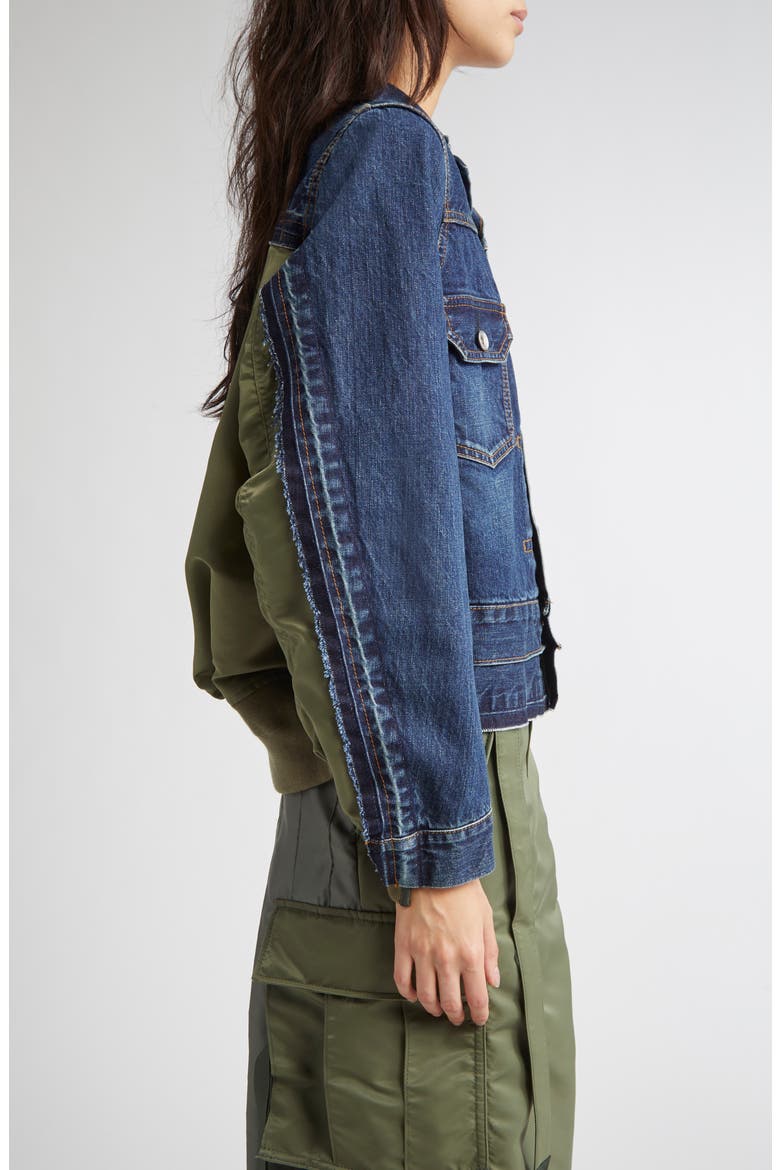 Denim & Nylon Twill Jacket (Women) | Nordstrom