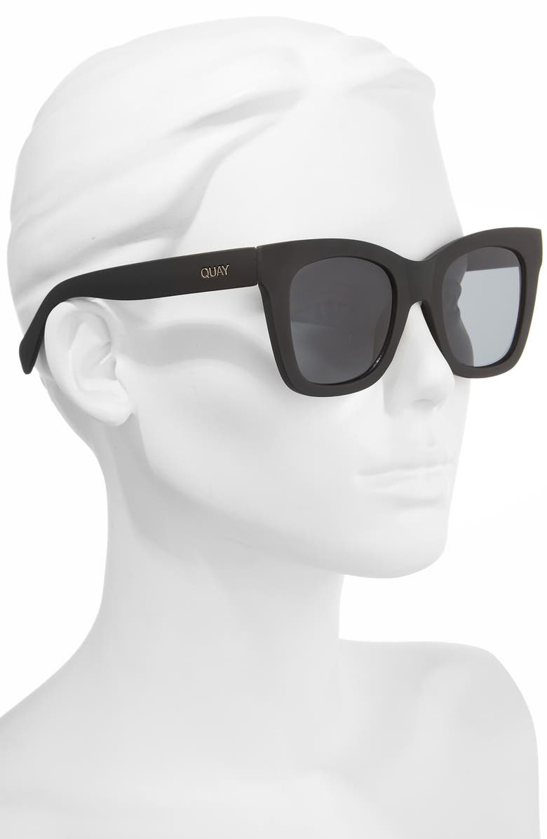 QUAY After Hours 51mm Square Sunglasses, Alternate, color, Black Smoke