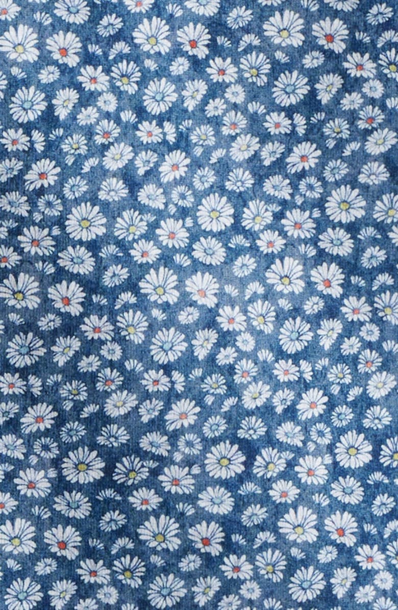 Bugatchi Miles OoohCotton<sup>®</sup> Floral Print Short Sleeve Button-Up Shirt, Alternate, color, Navy