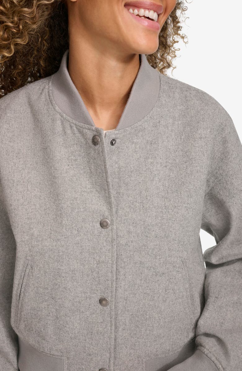 Levi's<sup>®</sup> Faux Shearling Bomber Jacket, Alternate, color, Heather Grey