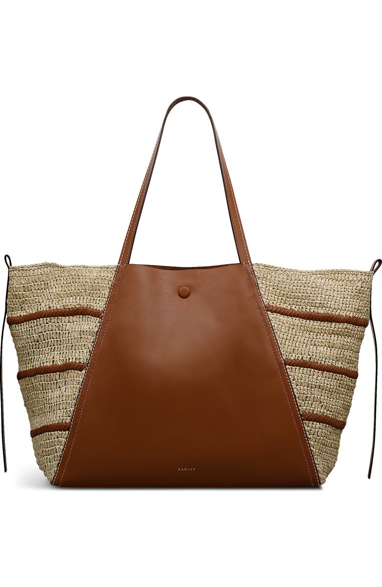 Radley The Delphine - Raffia Extra Large Open Top Woven Tote Bag, Alternate, color, Natural