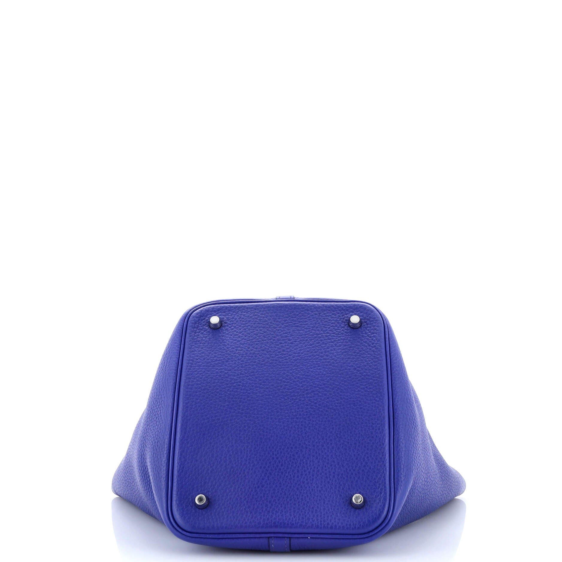 Pre-Owned Hermes Picotin Lock Bag Clemence MM, Alternate, color, Bleu Electrique