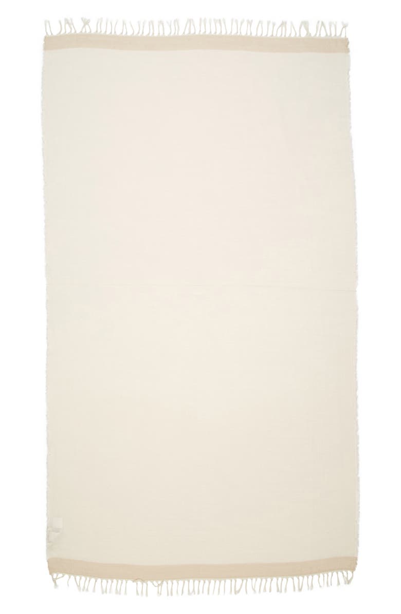 Vince Border Stripe Gauze Scarf, Alternate, color, 