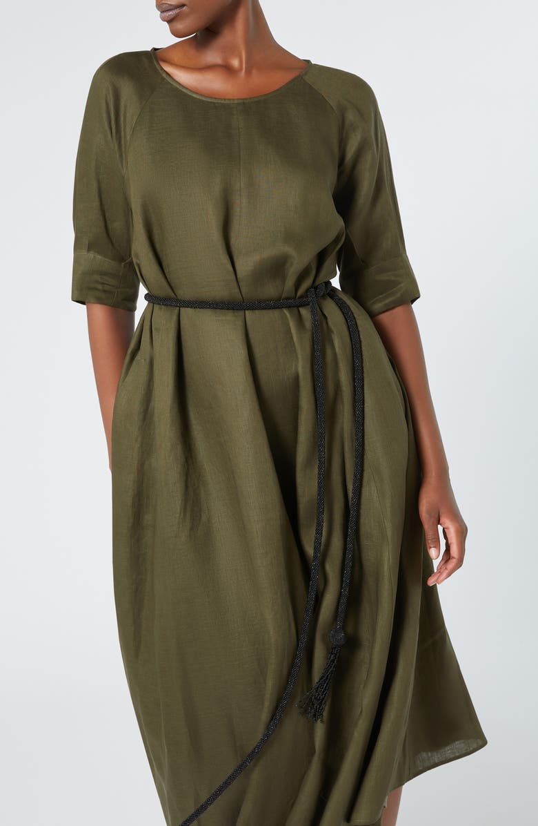 Marina Rinaldi Kiens Linen A-Line Maxi Dress, Alternate, color, 