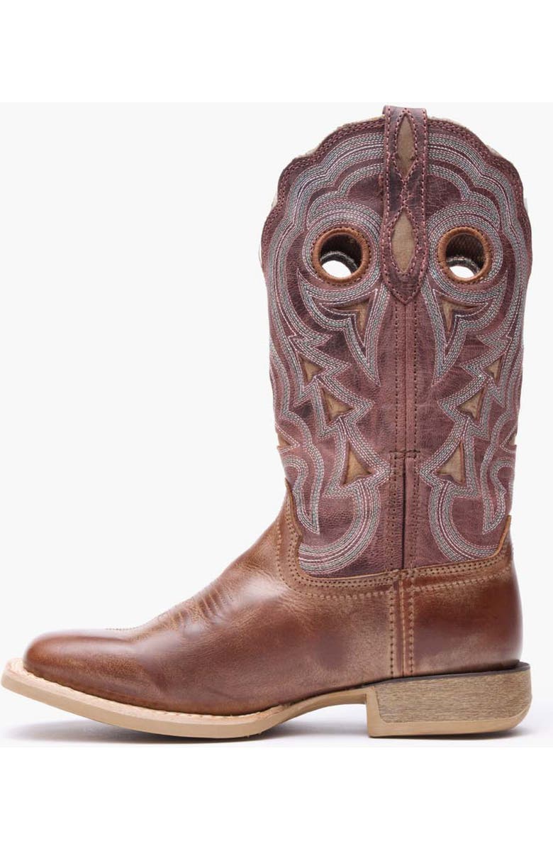 DURANGO Women's Burnished Rose Western Boot, Alternate, color, Dusty Brown Sky Blue