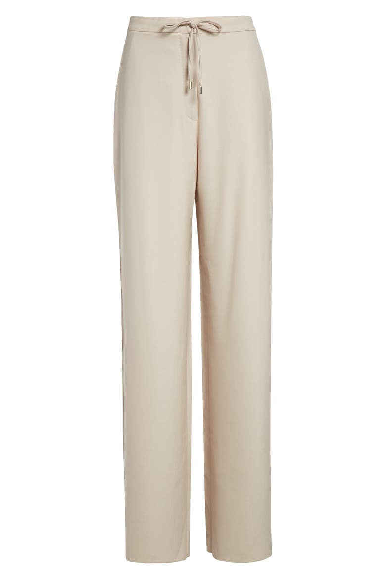Denaro Wool Stretch Twill Wide Leg Pants, Alternate, color, BEIGE