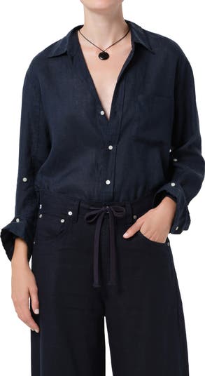Citizens of Humanity Kayla Button-Up Linen Shirt | Nordstrom