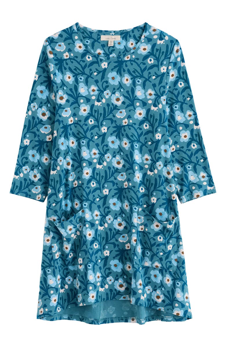 Seasalt Cornwall Killiow Floral Tunic Top, Alternate, color, Blotted Anemone Minnow