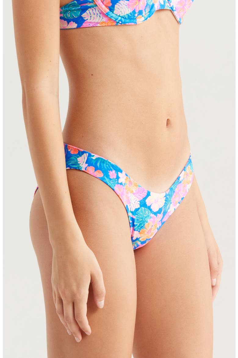 Minimalist Bikini Bottoms, Alternate, color, ELECTRIC PALMS