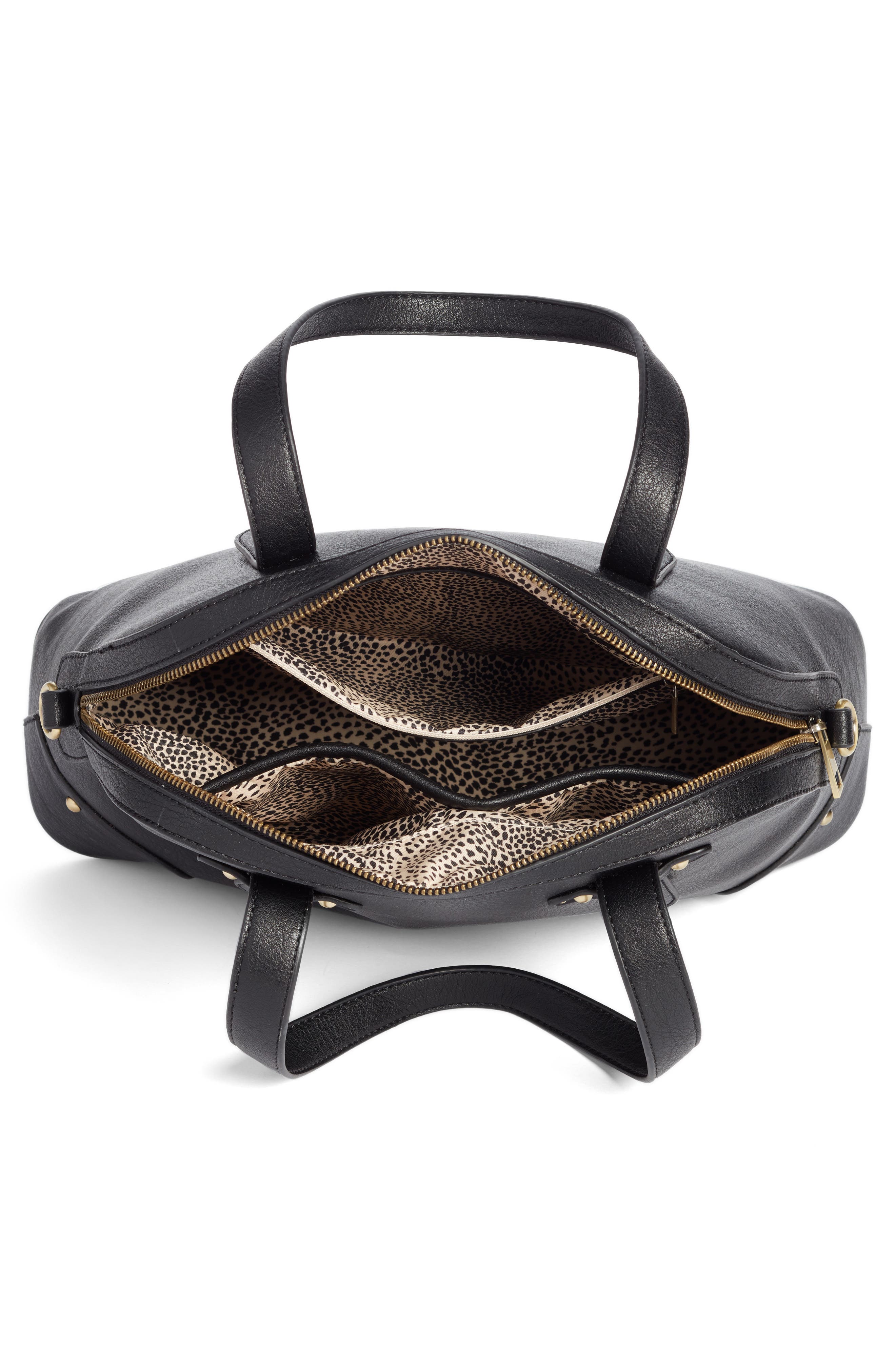 Sole Society Christie Faux Leather Satchel, Alternate, color, 