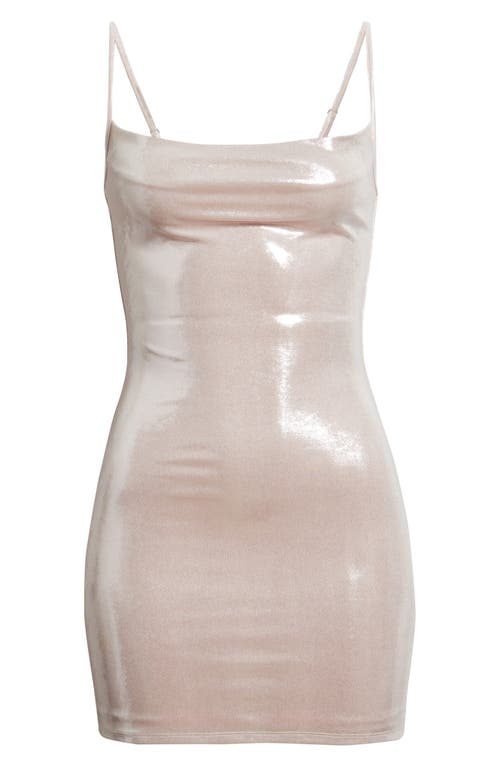 Bp. Foil Cowl Neck Mini Slipdress In Multi