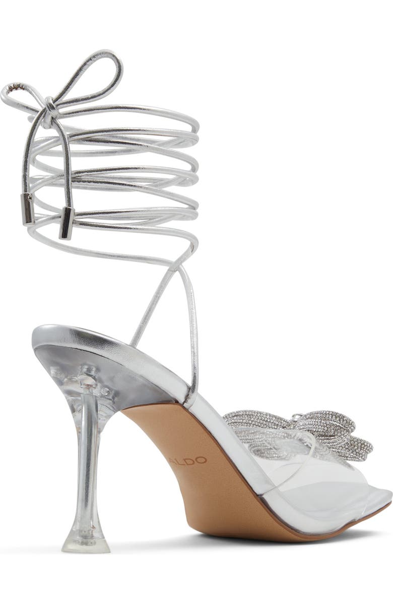 ALDO Nadeline Crystal Bow Ankle Wrap Sandal, Alternate, color,