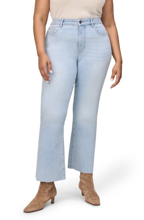 Warp & Weft Warp+weft Psp Raw Hem High Waist Crop Bootcut Jeans In Crush