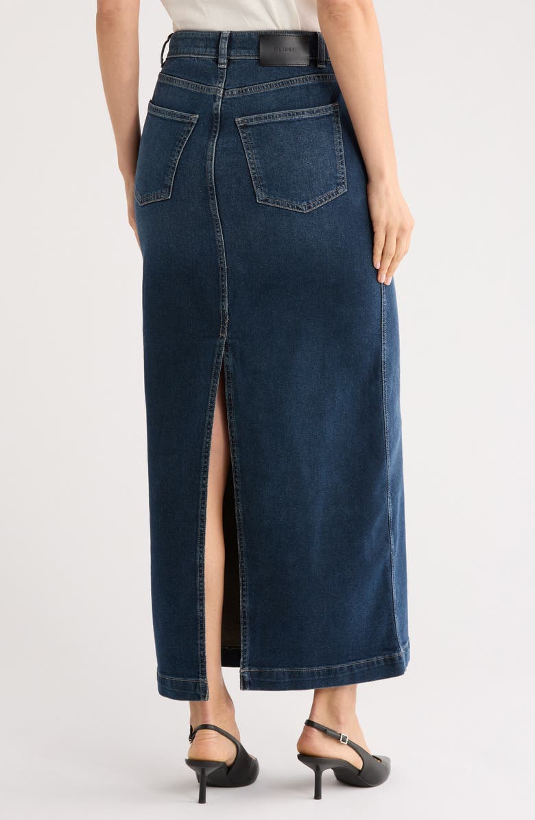 DL1961 Lexie High Waist Denim Maxi Skirt, Alternate, color, Cromer