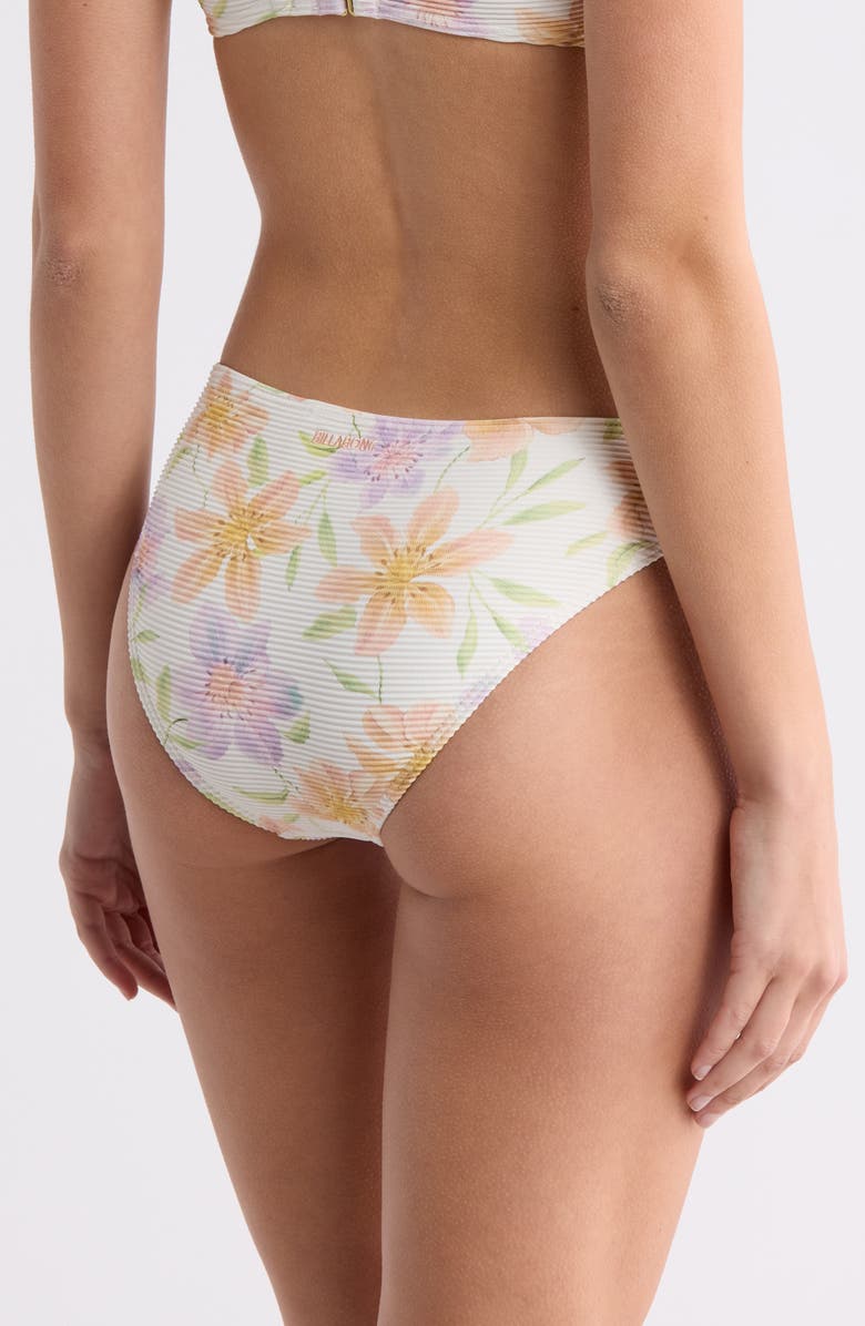 Billabong Day Driftin' Lowrider Bikini Bottoms, Alternate, color, White Multi