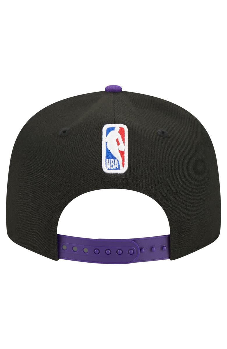 New Era Men's New Era Black/Purple Sacramento Kings Jersey Hook Statement Edition 9FIFTY Snapback Hat, Alternate, color, Black