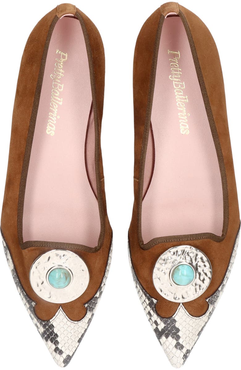 Pretty Ballerinas Cowboy Pointed Toe Loafer, Alternate, color, Brown