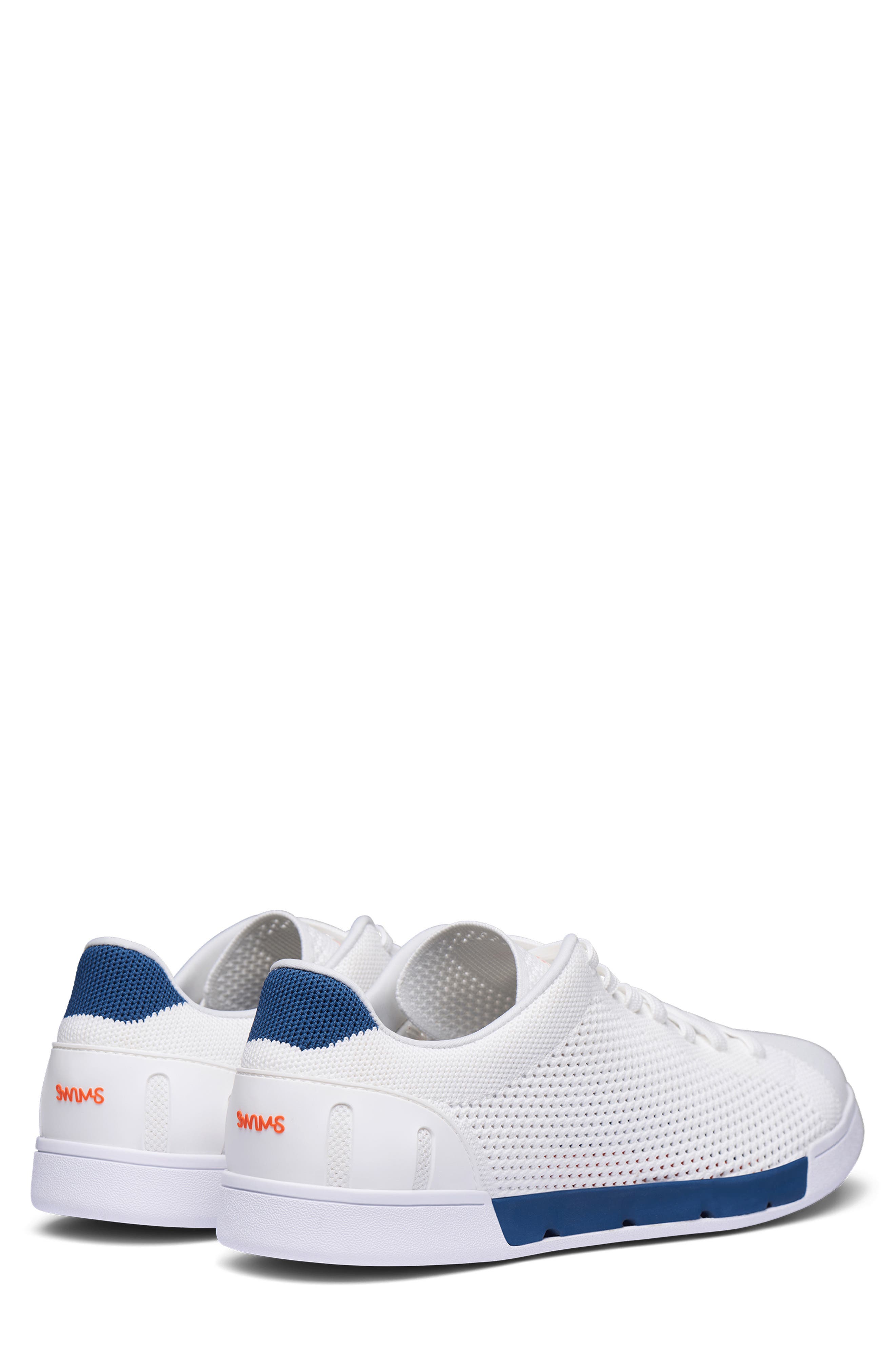 Breeze Tennis Knit Sneaker, Alternate, color, WHITE/ ENSIGN BLUE