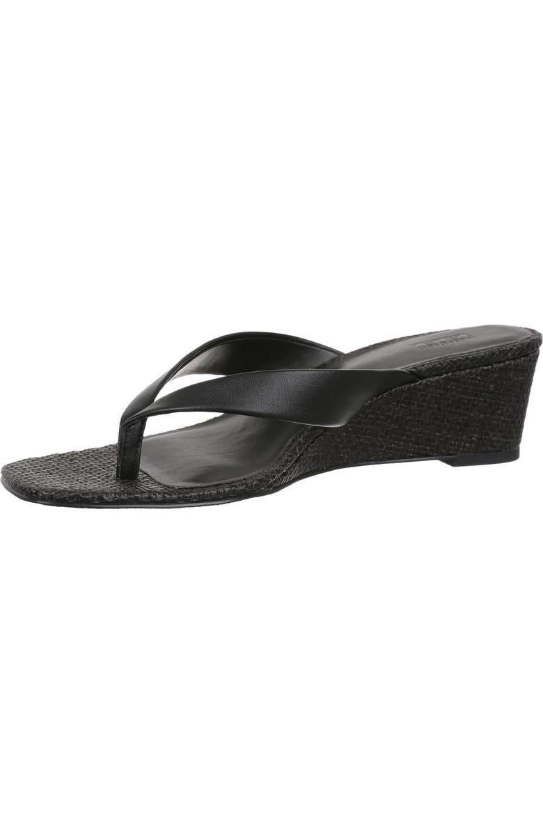 NORDSTROM RACK Shellie Wedge Sandal, Alternate, color, Black