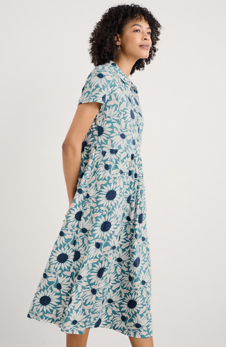Seasalt Cornwall Mainland Floral Print Shirtdress, Alternate, color, Bold Sunflower Poseidon