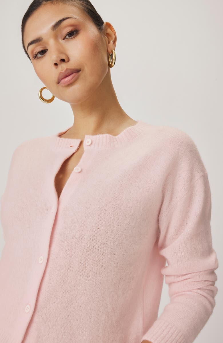 Splendid Emerson Crop Cardigan, Alternate, color, Rose Petal Pink