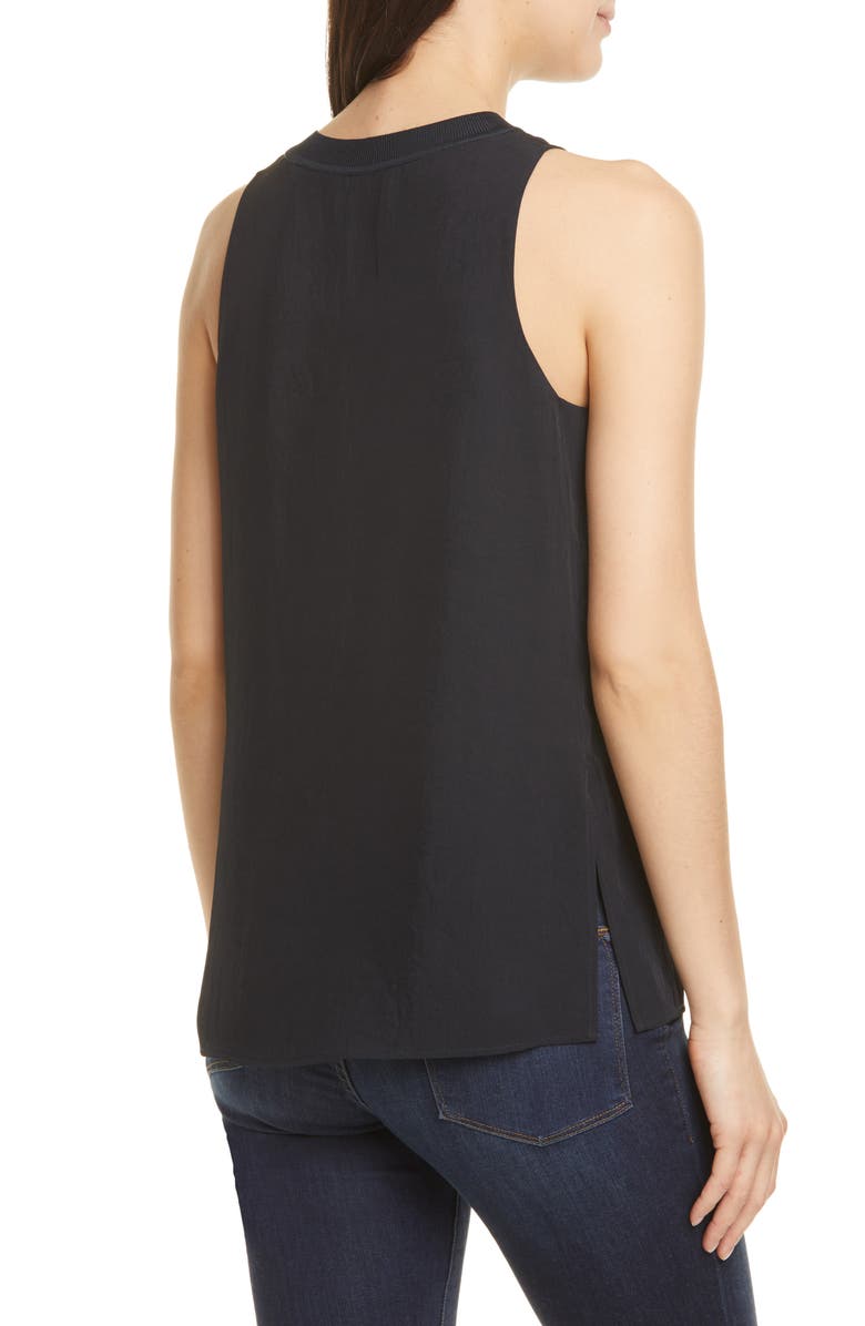 Vince Crew Neck Tank Top, Alternate, color, Black
