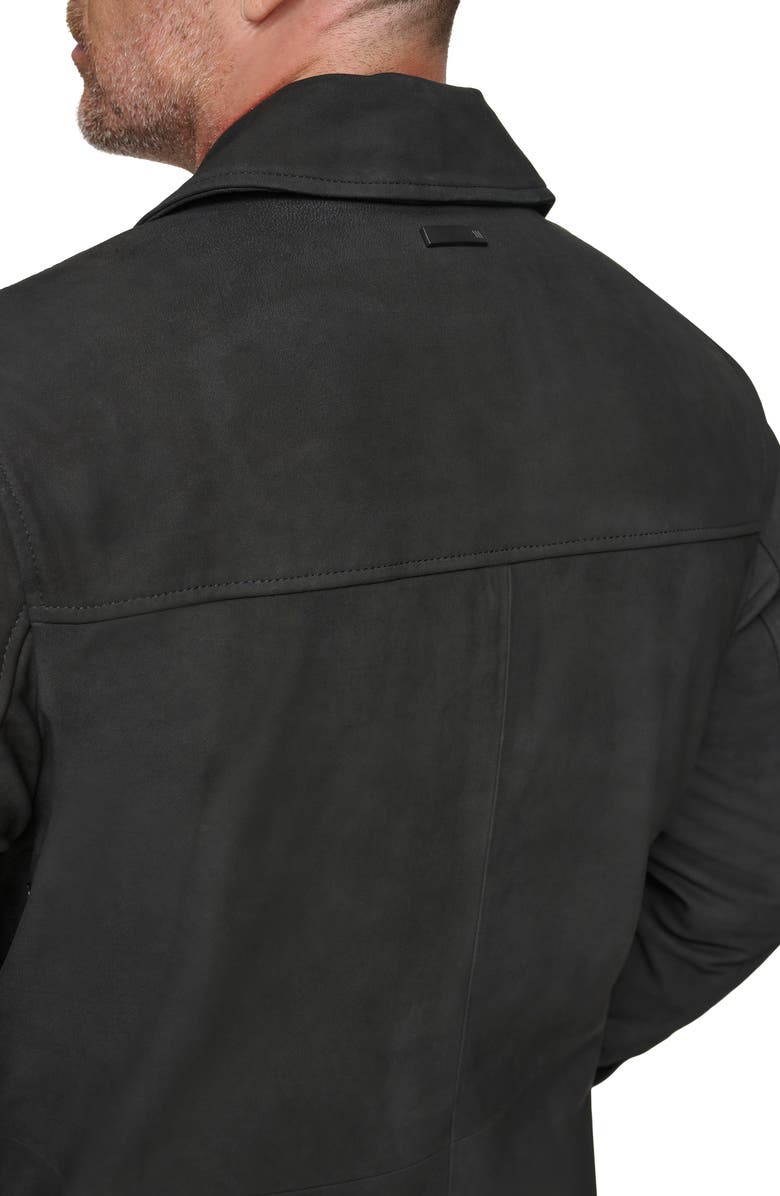 Andrew Marc Laredo Leather Overshirt, Alternate, color,