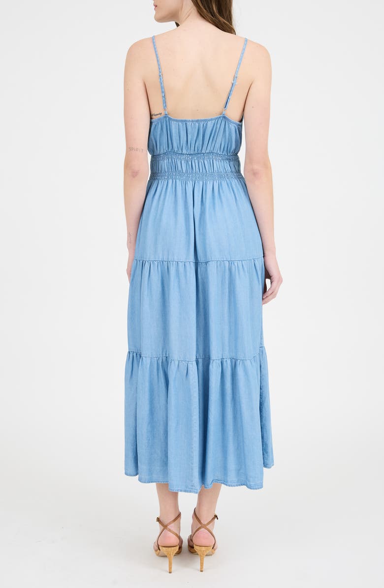 Blu Pepper Button Detail Midi Sundress, Alternate, color, 