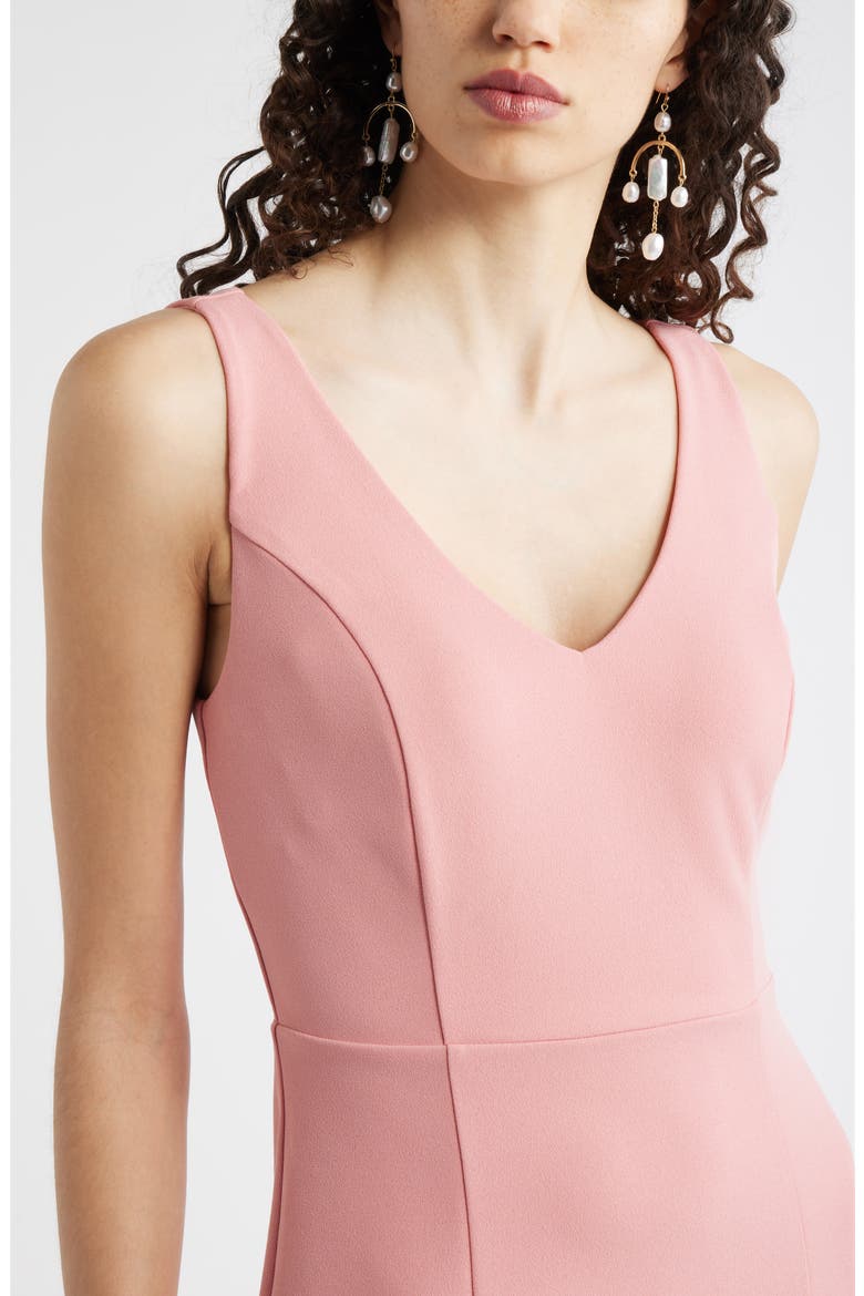 Seamed Cotton Blend Sheath Gown, Alternate, color, PINK APRICOT