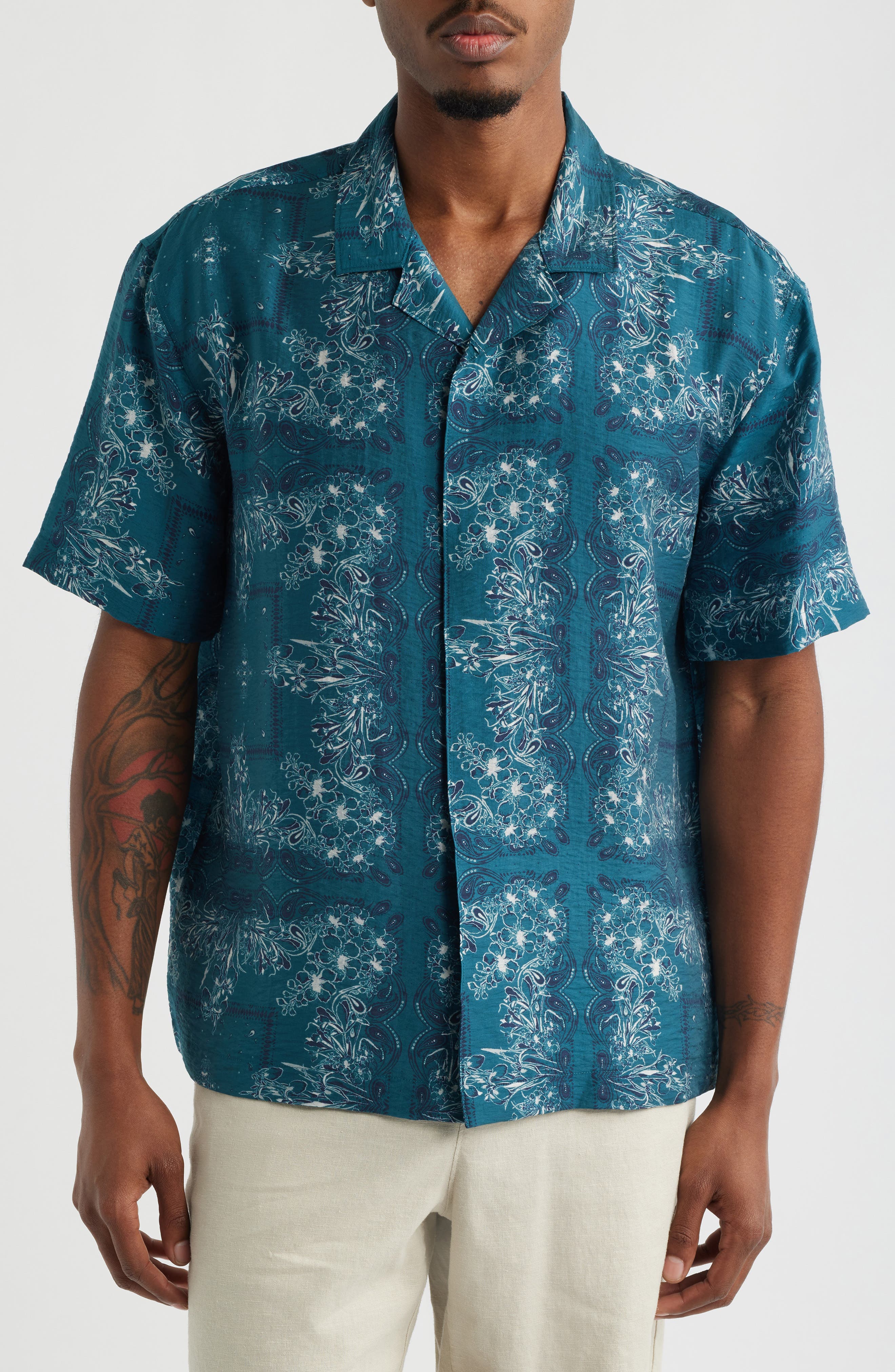 selected TEAL FRAMED FLORAL