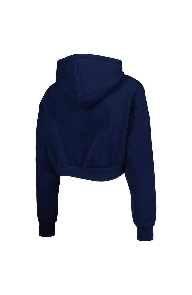 THE WILD COLLECTIVE Women's The Wild Collective College Navy Seattle Seahawks Cropped Pullover Hoodie, Alternate, color, Navy