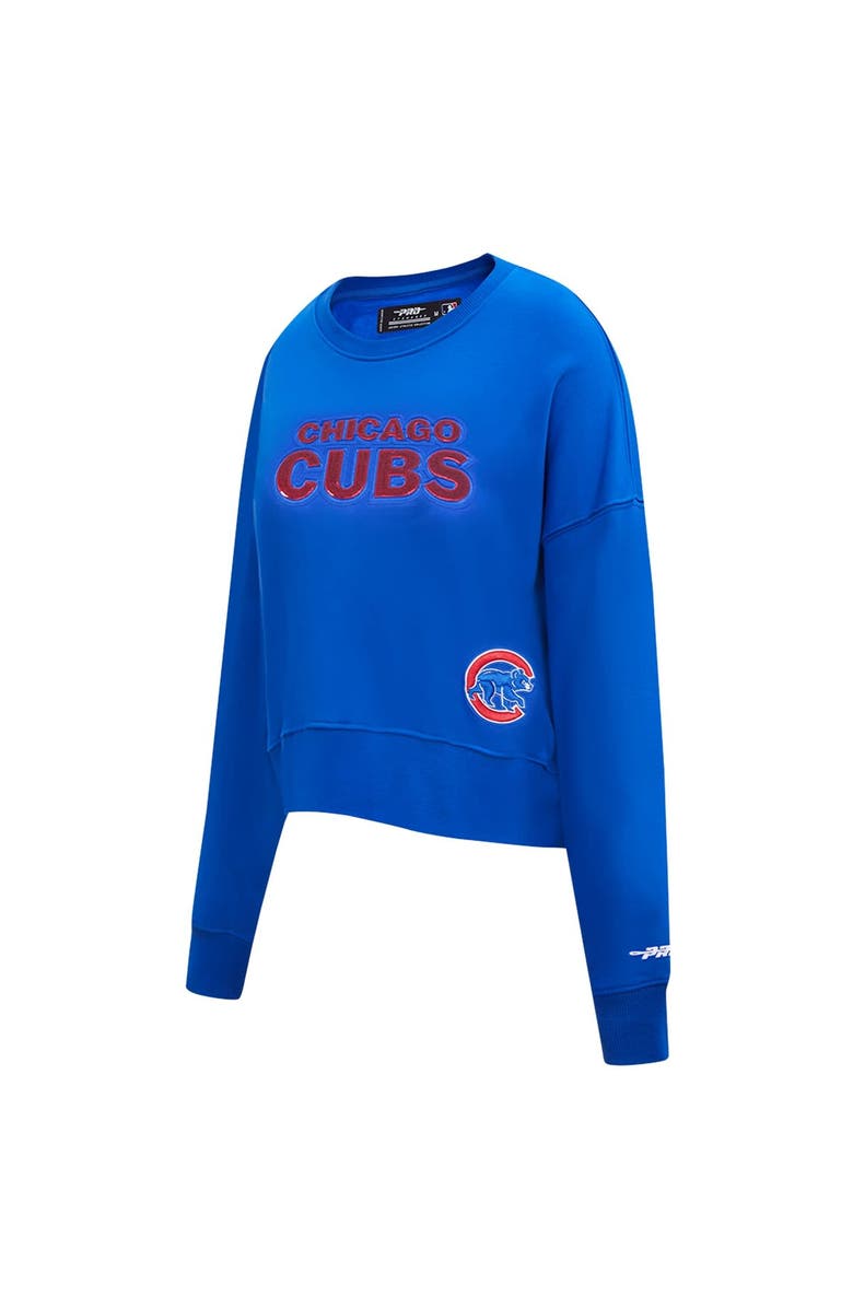 PRO STANDARD Women's Pro Standard Royal Chicago Cubs Game Day Classics Crewneck Pullover Sweatshirt, Alternate, color, Royal