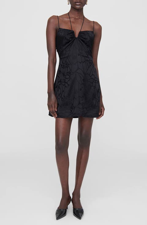 Papillon Silk Jacquard Minidress